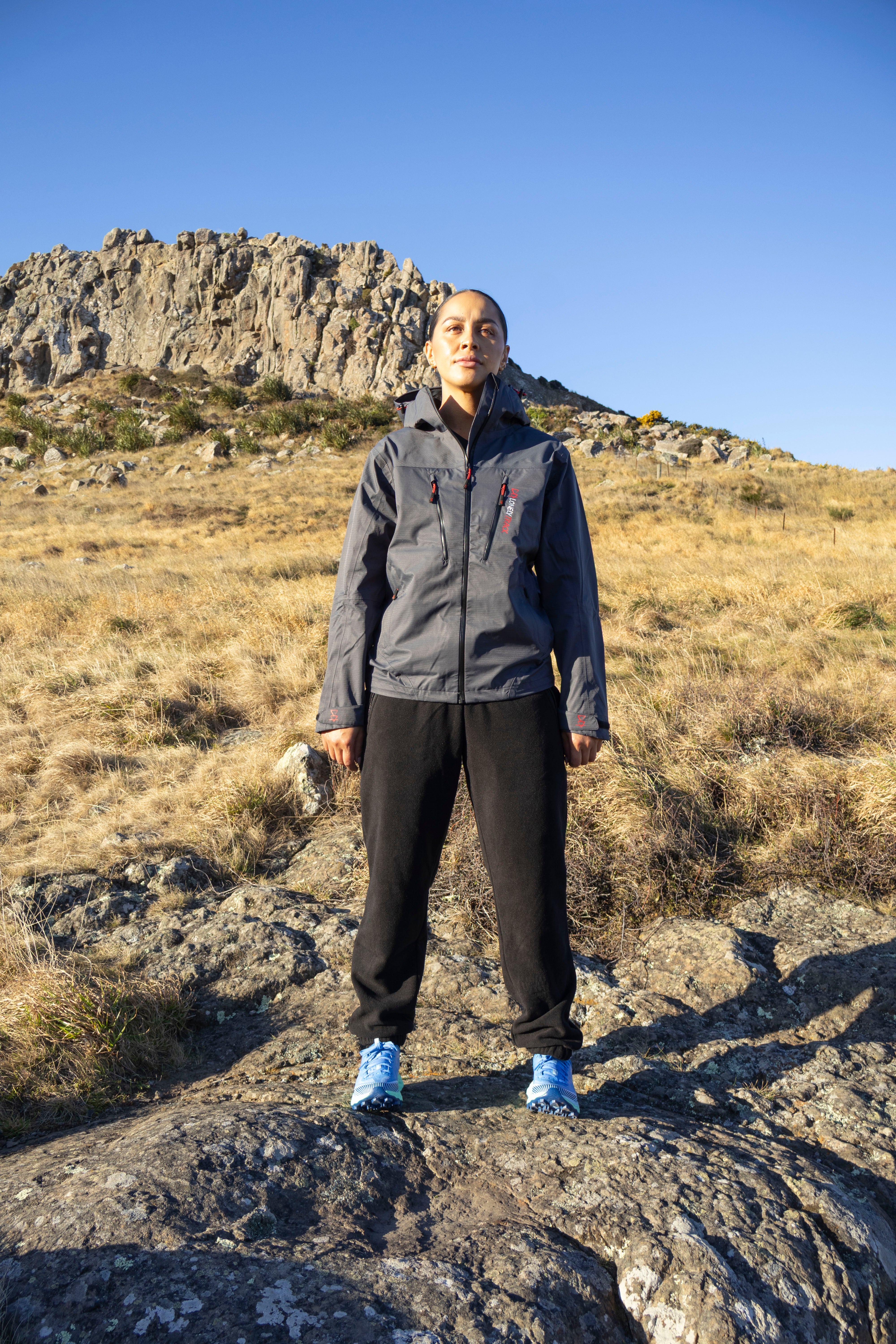 Lonely Track Outlander Waterproof Jacket in grey - women's fully waterproof outdoor jacket